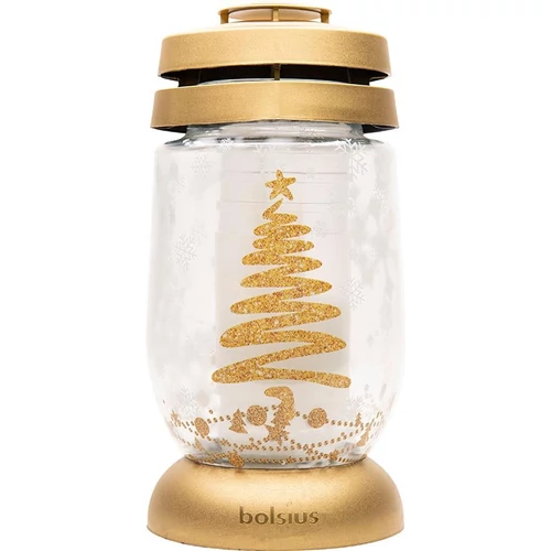 Mécses Bolsius S06 3D Karácsonyfa, 22,4 cm, sírra, 36 órás töltettel