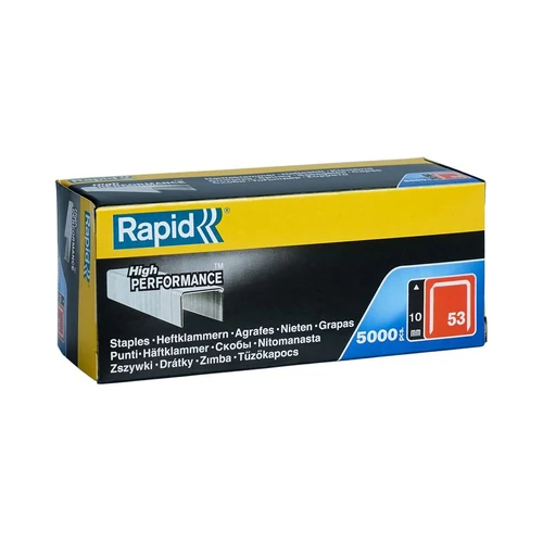 Kapcsok RAPID 53, 10 mm, tűzőgéphez, 5000 db-os csomag