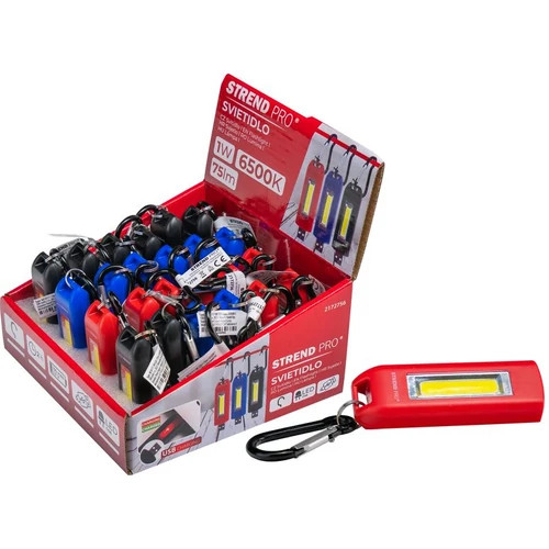 Kulcstartó lámpa Strend Pro Keychain, kulcstartó, medál, karabinerrel, vegyes színek, LED 75 lm, USB
