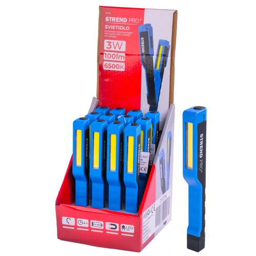 Munkalámpa Strend Pro Worklight NX1023, LED 100 lm, mágnes, 3xAAA, munka, csomag 12 db