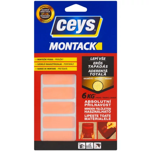 Szalag Ceys MONTACK LEPÍ VŠETKO, szerelő, csíkok, 10 db
