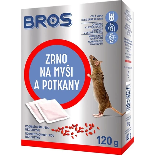 Csalétek Bros, egerekhez és patkányokhoz, 120g, gabona