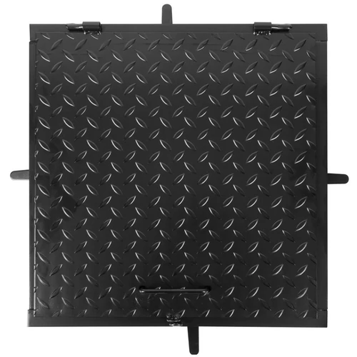 Aknafedél MC60, 600x600 mm, csatorna, fekete, max. 150 kg