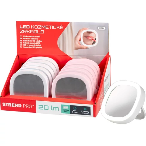 Tükör Strend Pro XL1204011, zsebtükör, kozmetikai, LED, 3xAAA, Eladódoboz 10 db