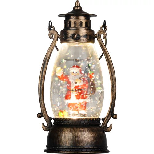 Lámpás MagicHome Karácsonyi, Mikulás, műanyag, 1xLED meleg fehér, 8x6.5x14 cm, 3xLR44