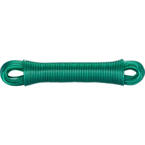 Ruhaszárító kötél ROPE PVC WiCo, L-30 m/4 mm, acélmag, zöld