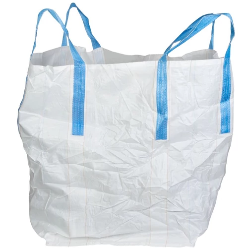 BigBag zsák TOF4, 90x90x120 cm, PP, 4 fül, fehér, lapos aljú zsák, max. 1000 kg
