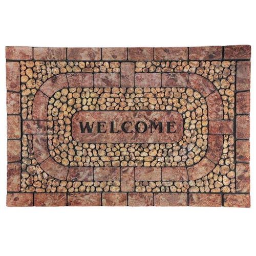 Lábtörlő MagicHome RBM 406, bejárati, Welcome, gumi, 89x58 cm