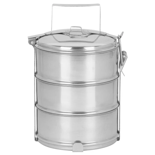Ételhordó MagicHome SS682, rozsdamentes acél, 3x 1200 ml, 16,8x26,5 cm