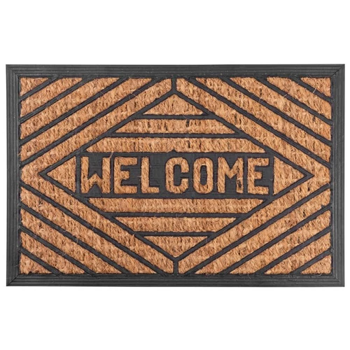 Lábtörlő MagicHome RBP 193, bejárati, Welcome 3, 40x60 cm, gumi/panama