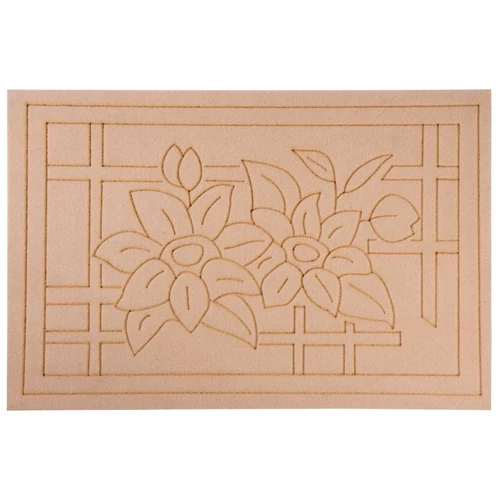 Lábtörlő MagicHome KHR002-03, bejárati, Bézs, 40x60 cm