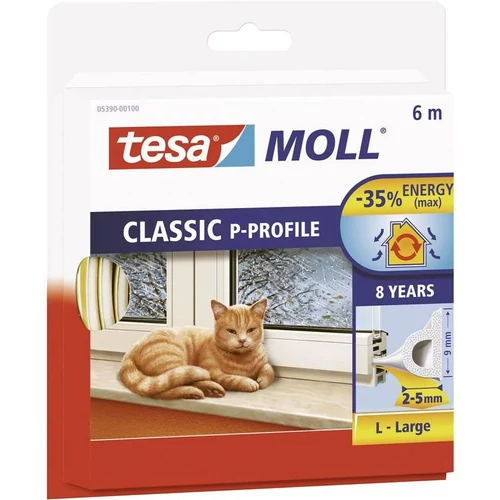 Tömítés tesa profil P, fehér, hossz 6 m