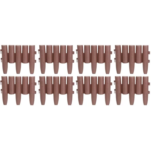 Palisád GE037, 27x24 cm, PP, barna, flexibilis, Hosszúság 2,16 m, 8 db-os csomag