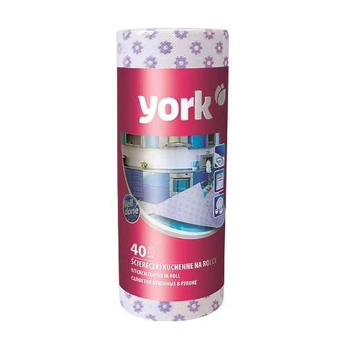 Törlőkendők York 021100, konyhai, 25x40 cm, 40 db-os tekercs