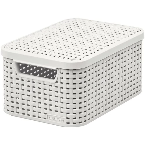 Kosár Curver® STYLE2 LID S, krémszínű, fedéllel, 29x20x14 cm