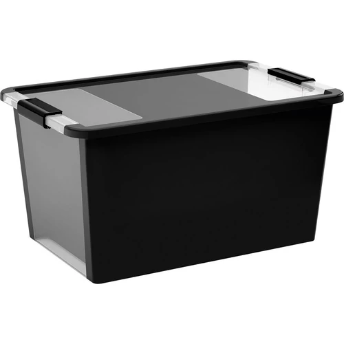 Box fedővel KIS Bi-Box L, 40 liter, fekete, 35x55x28 cm