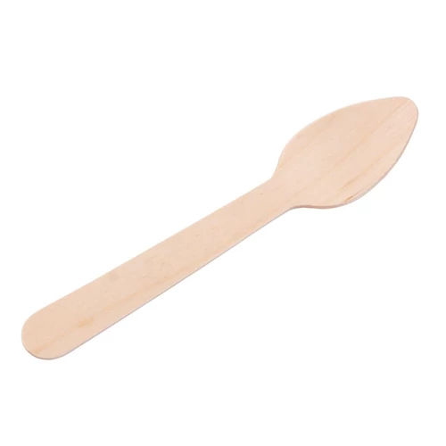 Kiskanál MagicHome Woodline ECO Gastro, fa, evőeszköz, 110 mm, csomag 100 db, 100% Natural, mini des