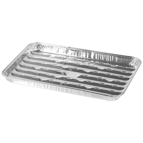 Tálka MagicHome, 34x23x2.5 cm, 3 db, téglalap alakú, perforált, alumínium