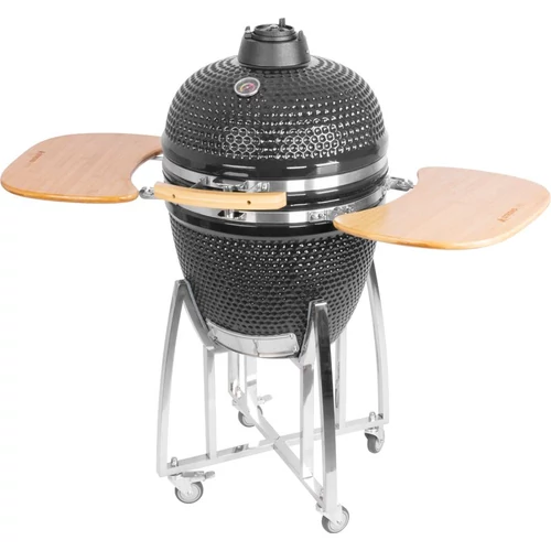Grill Strend Pro Kamado Egg 21", 46,7 cm átmérő, 91 cm grillmagasság, fekete, 130x73x122 cm