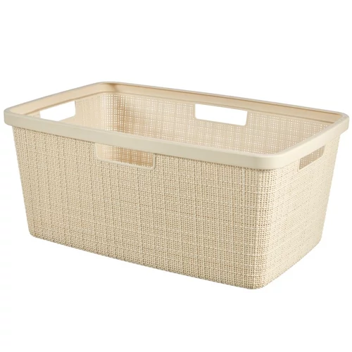 Kosár Curver® JUTE, 46 literes, bézs, 39x59x26 cm, szennyeshez, ruhához