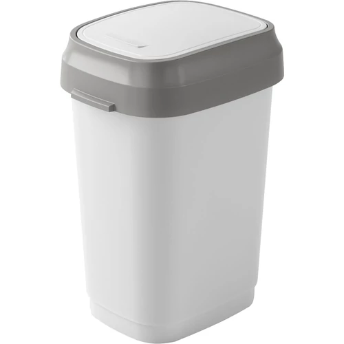 Szemetes KIS Dual Swing S, 10 literes, fehér, 25x19x32 cm
