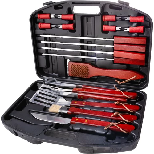 Szerszámkészlet Strend Pro Grill, sütéshez, 19 részes, bőröndben