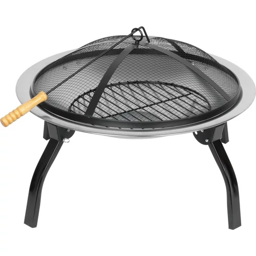 Tűzrakóhely Strend Pro Mara, grill, fém, kerek, 57x57x40 cm