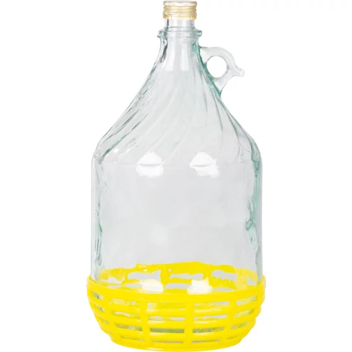 Demizson Strend Pro Stella, 5 liter, üveg, borhoz és pálinkához, záródugóval