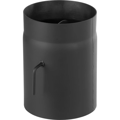 Füstcső HS K0250/150/1,5 mm, csappantyúval, rövid húzókarral, vastagfalú acél füstcső