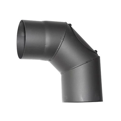 Könyök HS.CO 090/180/2,0 mm, tisztítónyílással, füstcső, kéménykönyök füstcsövek összekötéséhez
