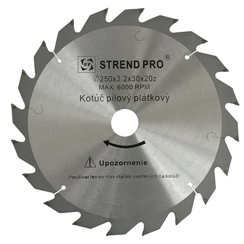 Tárcsa Strend Pro SuperSaw NW, 250x3,2x30, 20T, fához, fűrész, SK lapkák