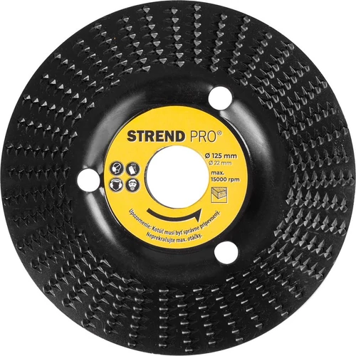 Tárcsa Strend Pro, 125 mm, fa reszelő, finom, sarokcsiszolóhoz