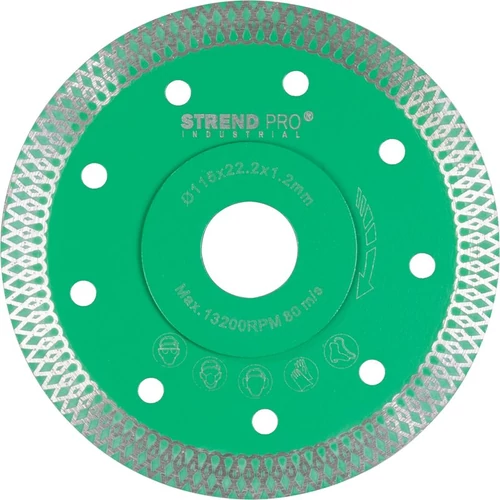 Tárcsa Strend Pro Industrial, 115x22.2x1.2 mm, gyémánt, ultra vékony