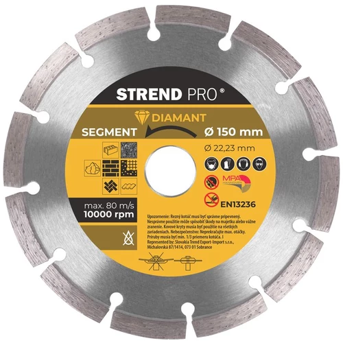Tárcsa Strend Pro 521A, 150 mm, gyémánt, szegmentált