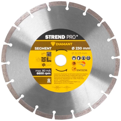 Tárcsa Strend Pro 521A, 230 mm, gyémánt, szegmentált