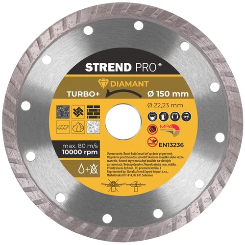 Tárcsa Strend Pro 521C, 150 mm, gyémánt, Turbo +