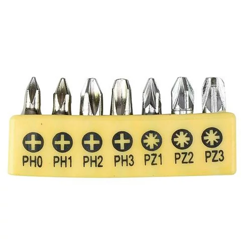 Bit készlet Strend Pro YF40517, 7 részes, S2, PH 0-1-2-3, PZ 1-2-3