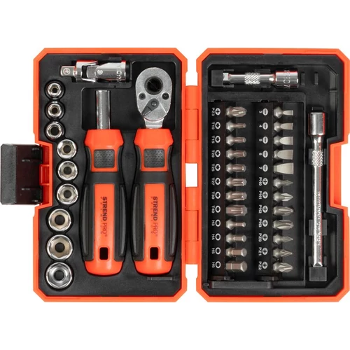 Csavarhúzó készlet Strend Pro Premium, 38 részes, torx + lapos + Phillips