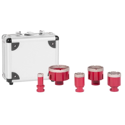 Lyukfúró készlet Strend Pro Premium DCB11S5, 20-35-45-55-72 mm, M14, gyémánt, koronafúrók, professzi