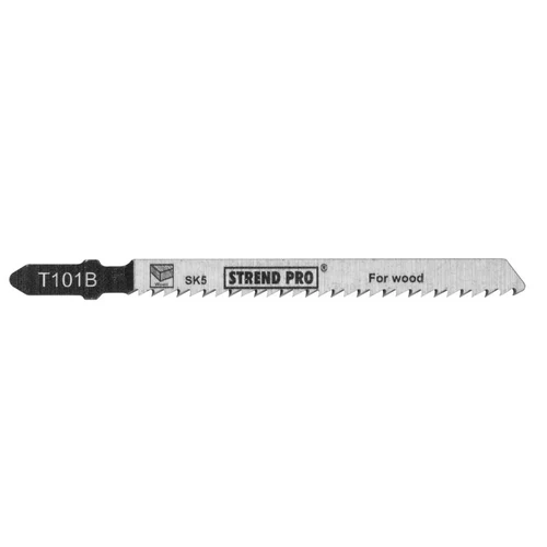 Fűrészlap Strend Pro T101B, szúrófűrészhez, 100 mm, 10 fog, fához, csomag 5 db
