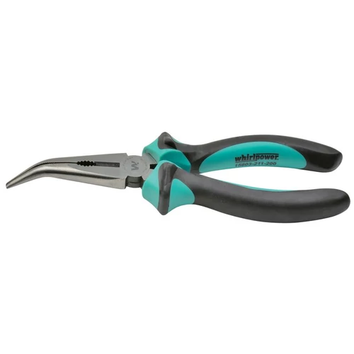 Fogó Whirlpower® 15603-211 160 mm, hajlított, hosszú orrú, Cr-V, Satin, DIN5745