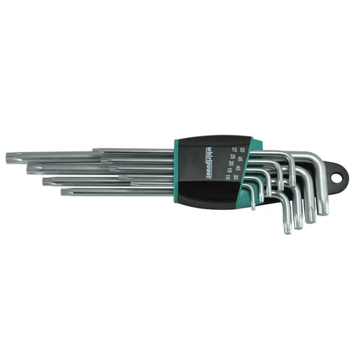 Kulcs készlet Whirlpower® 158-1109, 9 részes, hosszított, Torx, ExtraLong