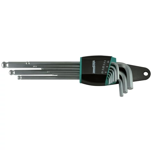 Kulcs készlet Whirlpower® 158-0109, 9 részes, Hex, gömbfejes Imbusz