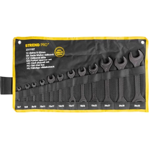 Kulcs készlet Strend Pro HR34184, villás, 12 részes, DIN895, 6-32 mm