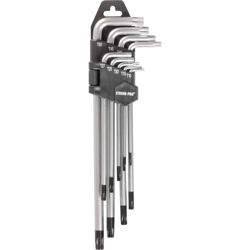 Kulcs készlet Strend Pro HK0259, 9 részes, T10-T50, Torx, belső