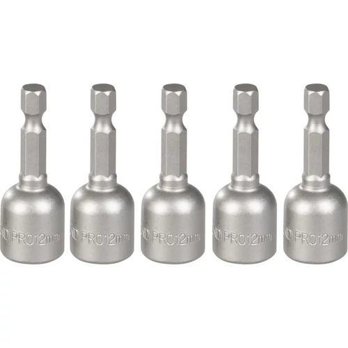 Fej Strend Pro MS84, mágneses, 12 mm, 1/4", mágneses bittartó, 5 db-os csomag
