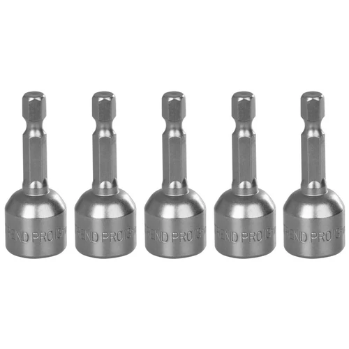 Fej Strend Pro MS84, mágneses, 13 mm, 1/4", mágneses bittartó, 5 db-os csomag