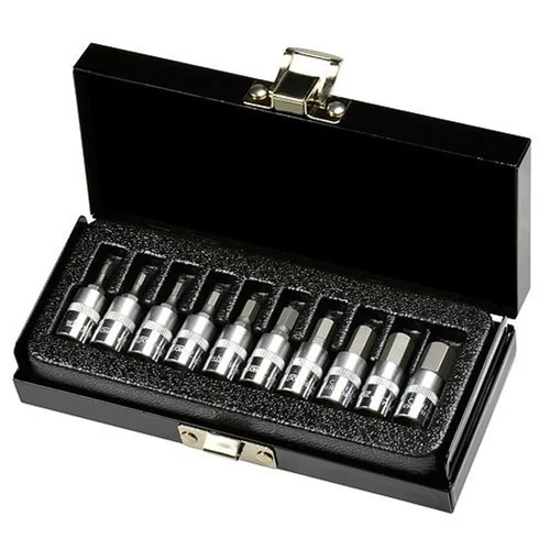 Dugókulcs készlet Whirlpower® 1612-0310, 1/4", HX, 10 részes