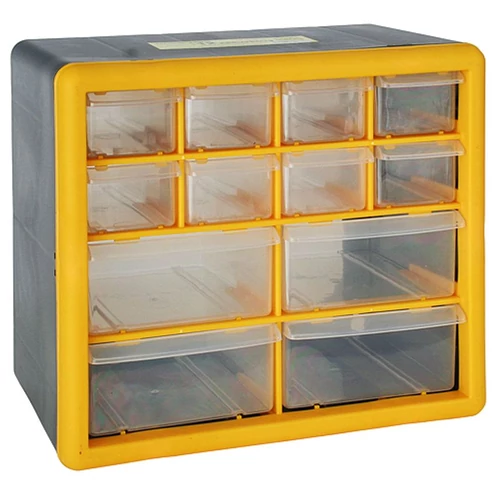 Rendszerező Strend Pro SBx3045-B, falra, 12 fiók, 26.5x16x23.5 cm, max. 12 kg