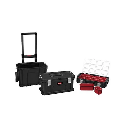 Tárolódoboz készlet Keter® CONNECT ROLLING SYSTEM, szerszámokhoz